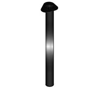 Element System, Set da 4 gambe cilindriche per tavolo, in acciaio, incl. piastra di ancoraggio, lunghezza 70 cm, ø 60 mm, 11102-00033, Nero (schwarz)