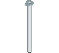 Element System, Set da 4 gambe cilindriche per tavolo, in acciaio, incl. piastra di ancoraggio, lunghezza 80 cm, diametro 60 mm, 4 colori, 11102-00052, Cromato (chrom), 81 cm