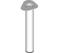 Element System, Set da 4 gambe cilindriche per tavolo, in acciaio, incl. piastra di ancoraggio, lunghezza 40 cm, ø 60 mm, 11102-00010, Bianco (weiß)