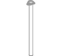 Element System, Set da 4 gambe cilindriche per tavolo, in acciaio, incl. piastra di ancoraggio, lunghezza 90 cm, diametro 60 mm, 4 colori, 11102-00058, Bianco (weiß), 91 cm