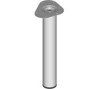 Element System, Set di gambe squadrate in acciaio per tavoli/mobili, incl. placchette di fissaggio, 4 pz, Lunghezza 40 cm, Diametro 60 mm, 4 colori, 6 Misure, bianco, 11102-00016