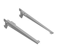 Element System - Supporto per mensole da parete, 1 fila, 2 pz, 28 cm, bianco, alluminio, 18133-00053