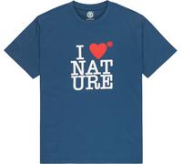 Element - T-shirt in cotone biologico - I Heart SS Tee Dark Denim per Uomo in Cotone - Taglia L - Blu