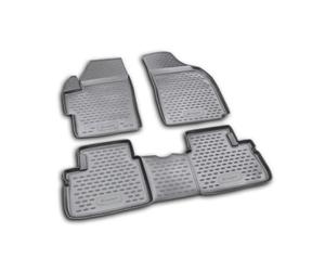 Element Tappetini in gomma 3D di alta qualità, adatti per Mitsubishi Colt 3D 11/2008->, 4 pezzi (grigio)