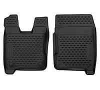 Element Tappetini in Gomma 3D su Misura per IVECO Eurocargo (III) 2008 -> Furgone, Europe, Front with Additional driv, Nero, Misura Laser Personalizzata misurata