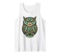 Elemental Folk Art Owl Symmetrical Mandala Bird Graphic Canotta