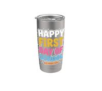 Elementary Happy First Day of School Bicchiere termico in acciaio inox doppia parete