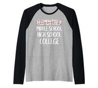 Elementary School Tee Middle School Tee 6th Grade Graduation Maglia con Maniche Raglan