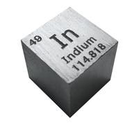 Elementi ad alta densità di cubi di uranio, Cubo di elemento indio for l'educazione scientifica e gli esperimenti da 25,4 mm e 10 mm(25.4x25.4x25.4mm)