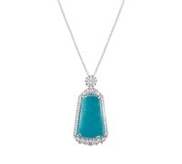 Elementi di design della cultura cinese della giada, zircone blu acqua nessuna collana del pendente delle donne di marca di evento, collana di nicchia di lusso luce cinese