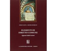 Elementi di diritto comune. Appunti dalle lezioni