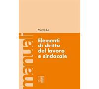 Elementi di diritto del lavoro e sindacale