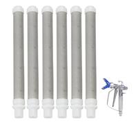 Elementi di Filtro per Pistola a Spruzzo Airless, Set da 6 Pezzi, 60 Mesh in Acciaio Inossidabile per Wagner Airless Paint Spray Gun, Filtrazione Efficiente e Risultati Professionali