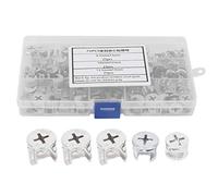 Elementi di fissaggio a camma per mobili, dado a camma da 75 pezzi Set di dadi per ruote eccentriche per mobili 3 in 1 Strumenti hardware di fissaggio del connettore