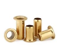 Elementi di fissaggio con occhielli for rivetti cavi in ottone puro, in for fissaggi in pelle, tessuto e artigianato(2.5 * 9-200 pieces)