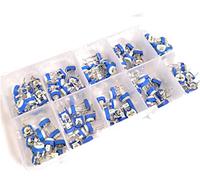 Elementi limitatori di corrente 100 pz/scatola RM065 Potenziometro Resistenza Regolabile Kit 500-1 M Ohm Multigiro Trimmer Potenziometro Set Resistenze Variabili Kit Resistenza