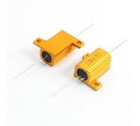 Elementi limitatori di corrente 2 resistori axia-l al piombo in alluminio color oro da 4,7 Ohm 10 W