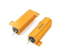 Elementi limitatori di corrente 2 resistori con custodia in alluminio for dissipatore di calore color oro 50 W 20 K Ohm (2 resistori con custodia in alluminio for dissipatore di calore color oro 50 W
