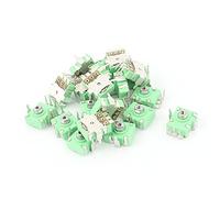 Elementi limitatori di corrente 20 resistenze potenziometro trimmer for montaggio su PCB da 100 K Ohm terminali 3 terminali verdi
