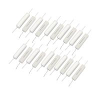 Elementi limitatori di corrente 20pcs 10W Resistori fissi 10 Ohm 5% Tolleranza Resistori ceramici a filo avvolto a doppio filo Resistore di cemento