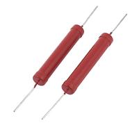 Elementi limitatori di corrente 2pz 5W 16M Ohm 5% foro passante axia-l cavo 5,1 cm x 0,9 cm ad alta tensione Glass Glaze Film rosso