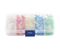 Elementi limitatori di corrente 500pcs 3mm LED bianco giallo rosso blu verde assortimento diodi kit fai da te