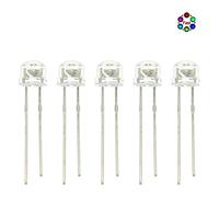 Elementi limitatori di corrente 5mm Cappello di Paglia LED Emitting Diode Micro Indicatore Bianco Caldo Rosso Verde Blu Giallo Arancione UV Rosa RGB Lampeggiante 3V Lampadina FAI DA TE (Size : 100pcs