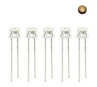Elementi limitatori di corrente 5mm Cappello di Paglia LED Emitting Diode Micro Indicatore Bianco Caldo Rosso Verde Blu Giallo Arancione UV Rosa RGB Lampeggiante 3V Lampadina FAI DA TE (Size : 100pcs