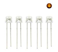Elementi limitatori di corrente 5mm Cappello di Paglia LED Emitting Diode Micro Indicatore Bianco Caldo Rosso Verde Blu Giallo Arancione UV Rosa RGB Lampeggiante 3V Lampadina FAI DA TE (Size : 10pcs