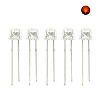 Elementi limitatori di corrente 5mm Cappello di Paglia LED Emitting Diode Micro Indicatore Bianco Caldo Rosso Verde Blu Giallo Arancione UV Rosa RGB Lampeggiante 3V Lampadina FAI DA TE (Size : 100pcs