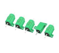 Elementi limitatori di corrente 5Pcs Componenti passivi verdi Dissipatore di calore Alloggiato in alluminio 25Watt 6.8 Ohm Condensatori Resistori a filo avvolto