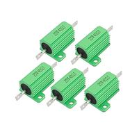 Elementi limitatori di corrente 5PCS Resistori fissi verdi 40 Ohm 25Watt Resistori singoli montati su telaio in alluminio Resistore a filo avvolto