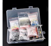 Elementi limitatori di corrente diodo Condensatore elettrolitico Kit ceramico Resistore LED diodi Set Pacchetto transistor Assortimento fai-da-te Kit di componenti elettronici con condensatore a scato