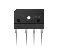 Elementi limitatori di corrente Diodo raddrizzatore a ponte, diodi elettronici al silicio GBJ2510 25A 1000V, 4 pin (Size : 10Pcs)