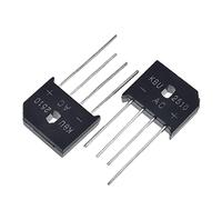 Elementi limitatori di corrente Diodo raddrizzatore a ponte, diodi elettronici al silicio KBU2510 25A 1000V, 4 pin (Size : 50Pcs)
