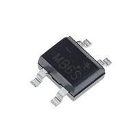Elementi limitatori di corrente Diodo raddrizzatore a ponte, diodi elettronici al silicio MB6S 0,5 A 600 V, 4 pin (Size : 40pcs)