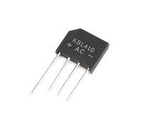 Elementi limitatori di corrente Diodo raddrizzatore a ponte, KBL406 4A 600V/ KBL410 4A 1000V, diodi elettronici al silicio, 4 pin (Color : 10pcs, Size : KBL410)