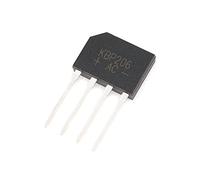 Elementi limitatori di corrente Diodo raddrizzatore a ponte, KBP206 2A 600V/ KBP210 2A 1000V, diodi elettronici al silicio, 4 pin (Color : 50pcs, Size : KBP206)