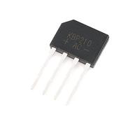 Elementi limitatori di corrente Diodo raddrizzatore a ponte, KBP206 2A 600V/ KBP210 2A 1000V, diodi elettronici al silicio, 4 pin (Color : 10pcs, Size : KBP210)