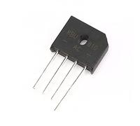 Elementi limitatori di corrente Diodo raddrizzatore a ponte, KBU808 8A 800V/ KBU810 8A 1000V, diodi elettronici al silicio, 4 pin (Color : 100pcs, Size : KBU808)
