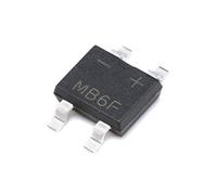 Elementi limitatori di corrente Diodo raddrizzatore a ponte, MB6F 0,5 A 600 V/ MB10F 0,8 A 1000 V, diodi elettronici al silicio, 4 pin (Color : 500pcs, Size : MB6F)