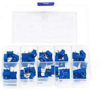 Elementi limitatori di corrente Relè 50 pz 3386P Serie 100R 200 500R 1K 2K 5K 10K 20K 50K 100K 500K Multi-Giro Potenziometro Resistori variabili con Box Set