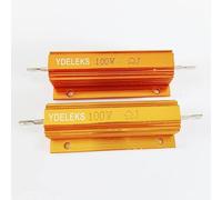 Elementi limitatori di corrente Resistore a filo avvolto con alloggiamento in alluminio da 2 pezzi 100 W Watt 50 Ohm 50R