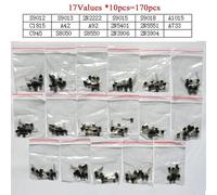 Elementi limitatori di corrente Transistor Transistor Set fai da te assortito, S9012 S9013 2N2222 S9015 S9018 A1015 C1815 A42 A92 2N5401 2N5551 A733 C945 S8050 S8550 2N3906 2N3904