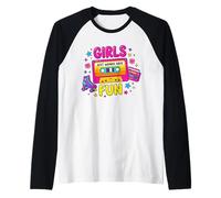 Elementi Musicali Pop Art Anni '80 Le Ragazze vogliono Solo divertirsi Maglia con Maniche Raglan