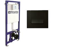 Elemento da incasso per WC da incasso Cassetta di scarico ECO Elemento di montaggio a parete Sospeso + Placca di comando (Placca di comando 11)