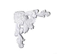 Elemento decorativo angolare in poliuretano con design floreale scolpito per migliorare l'estetica della parete del soffitto e dell'arco (18 cm x 4 pezzi)