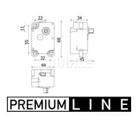 Elemento di comando, sportello di miscelazione MAHLE AA 71 000P