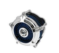 Elemento di ricambio per filtro aria cromato per moto, adatto per Harley Softail Dyna Sportster Touring Glide(Blue c)