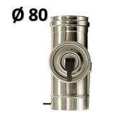 Elemento d'ispezione canna fumaria Ø 80 tubo monoparete acciaio inox 316